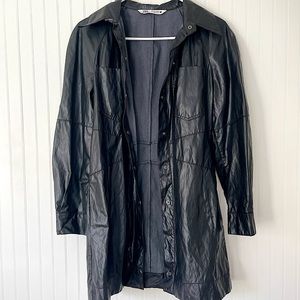 Zara Faux Leather Mini Dress S
